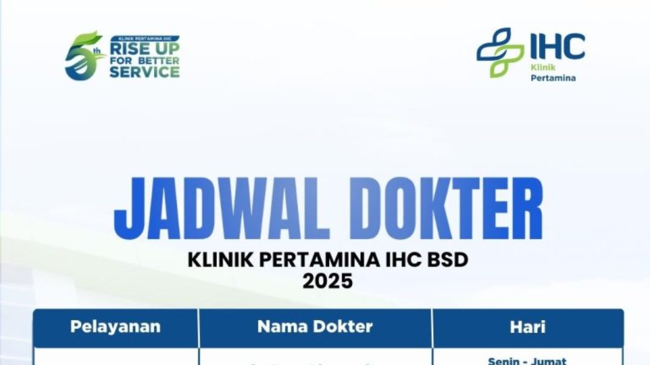 Jadwal Klinik Pertamina IHC BSD