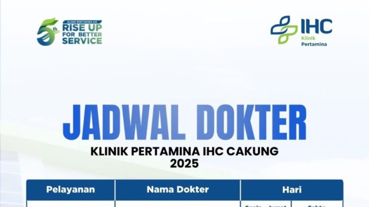 Jadwal Klinik Pertamina IHC Cakung