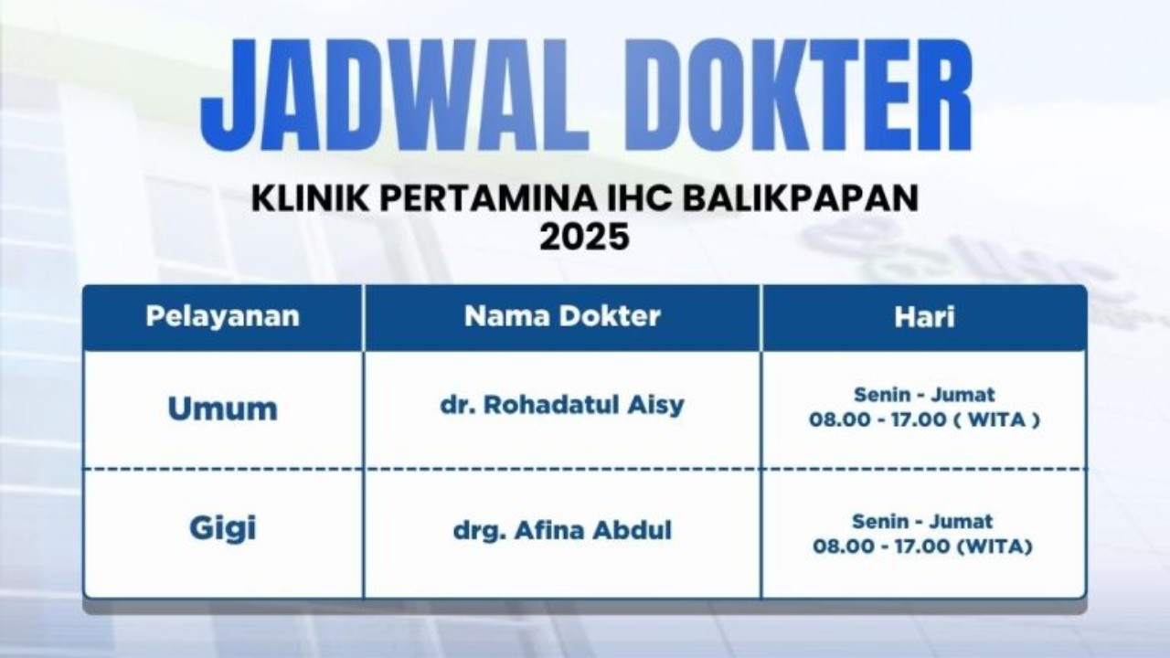 Jadwal Klinik Pertamina IHC Balikpapan